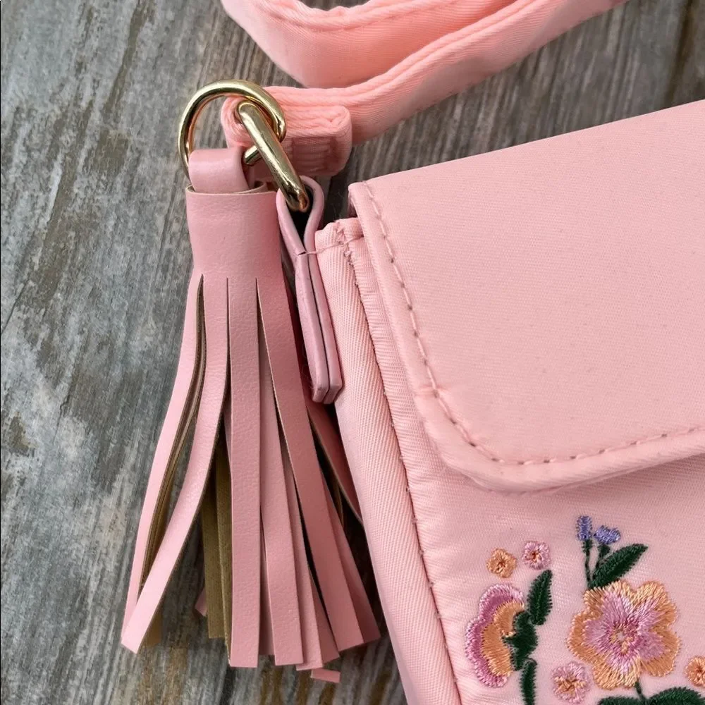Justice Girl's Floral Flap Shoulder Bag Purse